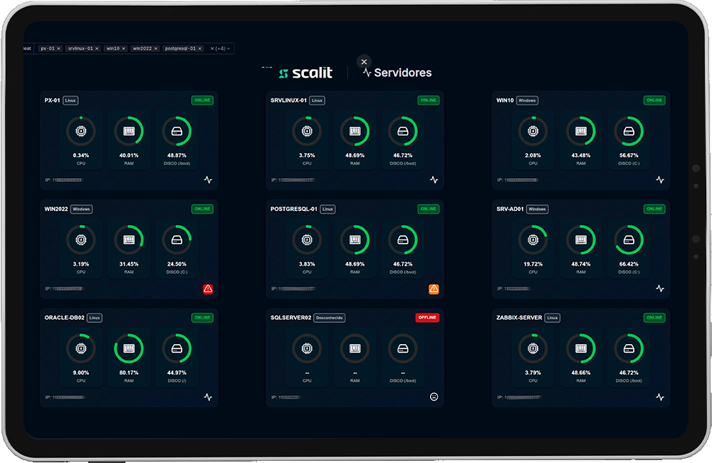 Dashboard Scalit